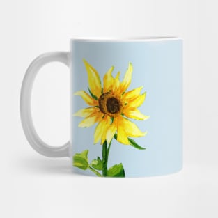 Yellow Sunflower Watercolor Painting Mug